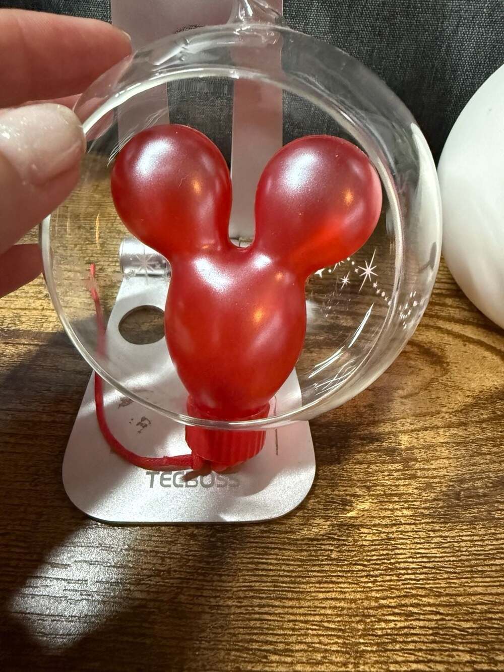 EUC Disney Parks Mickey Mouse Red Balloon Sketchbook Light-Up Ornament - Picture 3 of 5